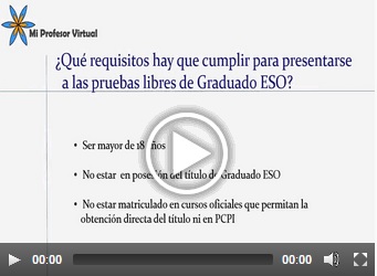 VÍdeo informativo sobre el curso de Graduado ESO